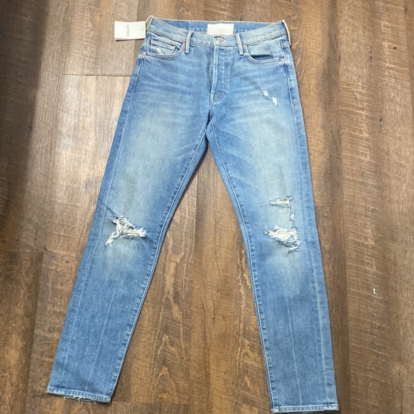 MOTHER STINGER FLOOD IN HIGH AS THE HEAVENS STRAIGHT SKINNY,HIGH RISE,BUTTON FLY - Picture 10 of 16